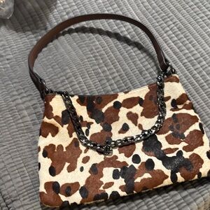 Dolce Vita Brown and Black Patterned Shoulder Bag